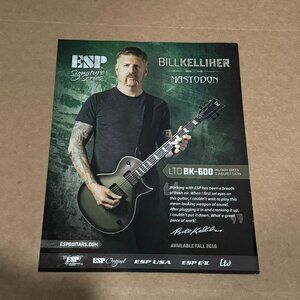 Bill Kelliher of Mastodon - ESP Guitars - 2016 Print Advertisement